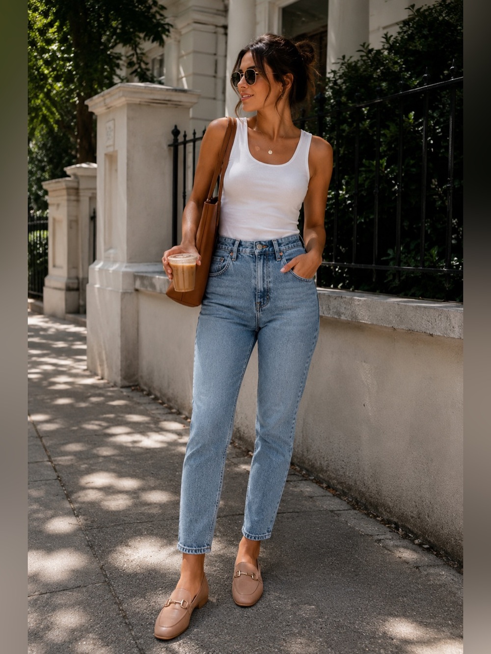 Abercrombie & Fitch Light Wash Curve Love High-Rise Mom Jeans